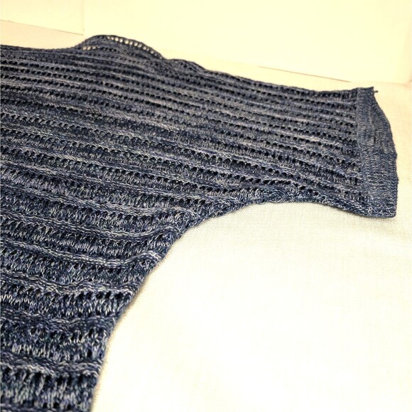 Faded Glory Blue Heather Lightweight Loose Knit Sweater Size 3X (22W-24W) Comfy - Picture 6 of 11